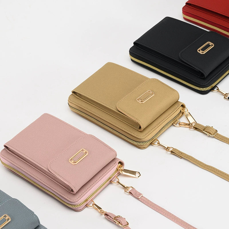 Bagviera slim phone wallet crossbody bag, apricot, product detail view 5