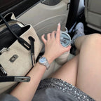 Aria Structured Tote, oatmeal side