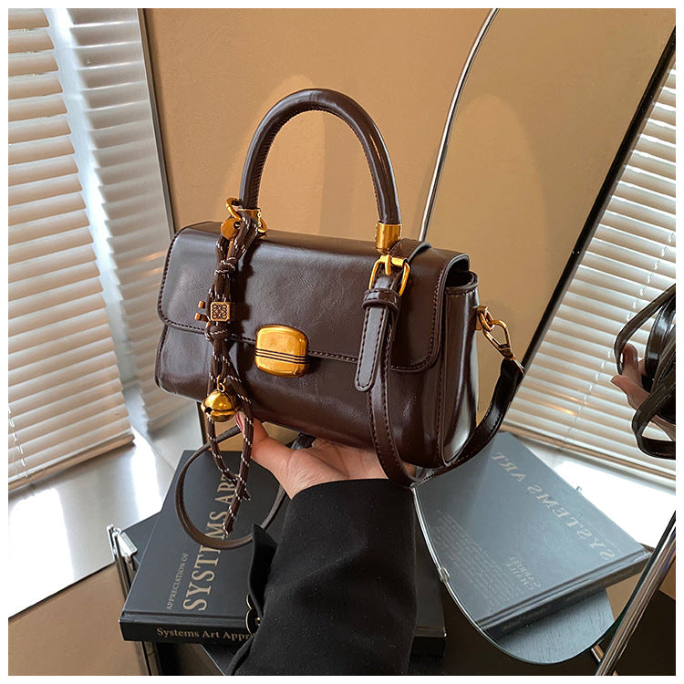 Cora Lock Box Bag, coffee side view