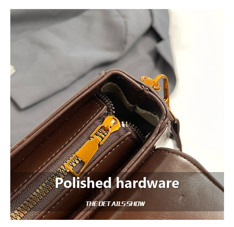 Cora Lock Box Bag, gold zipper