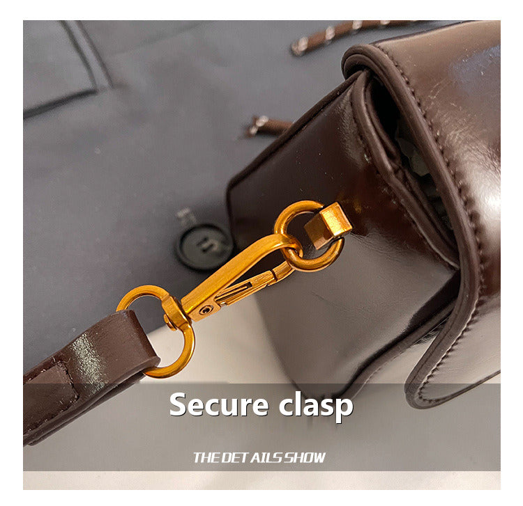 Cora Lock Box Bag, strap clasp