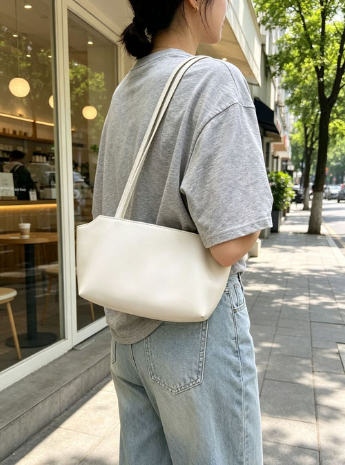 Elara Soft Shoulder Bag elara soft shoulder bag soft white front