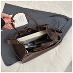 Hollis Relaxed Tote, coffee interior