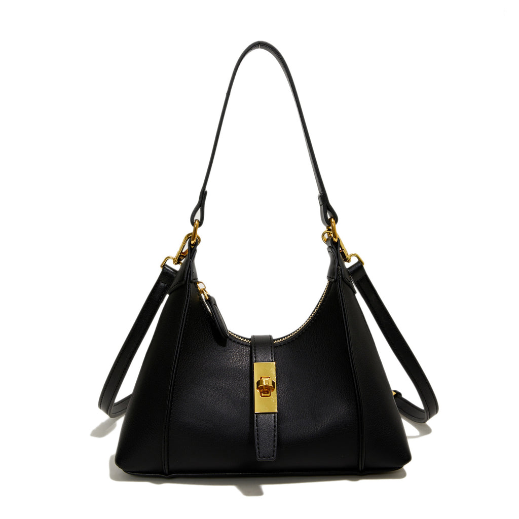 Nola Lock Crescent Bag nola lock crescent bag black front